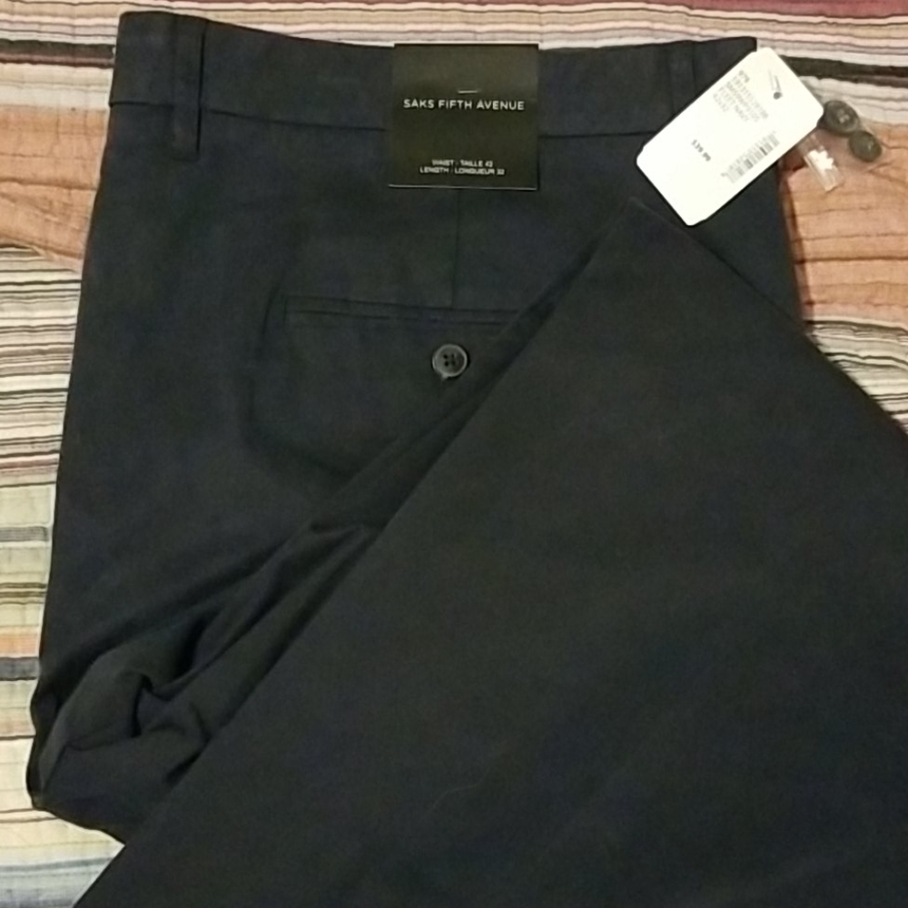 NWT Saks Fifth Avenue Navy Chinos